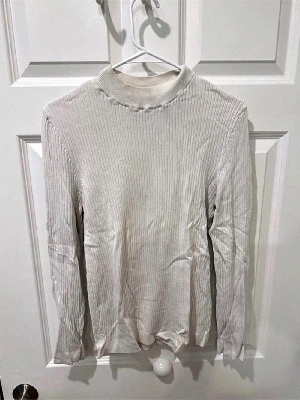 Zara Ribbed Striped Long Sleeve Top Size Medium